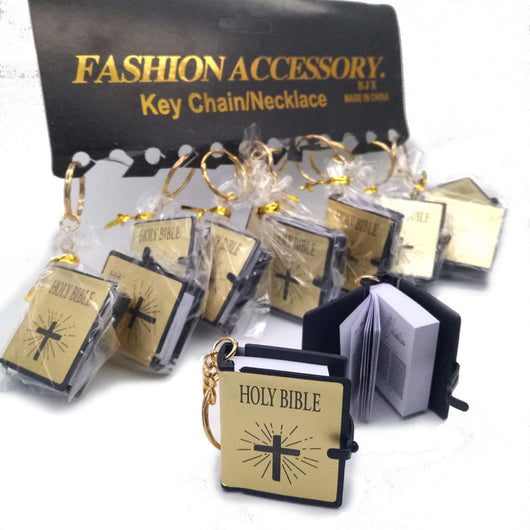 Mini Biblia Inglesa Llavero de Papel Real - Joyería Cristiana Portátil - Image 6