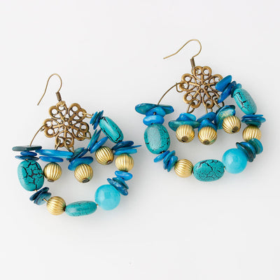 Aretes Bohemios Artesanales con Cuentas de Colores - Image 17