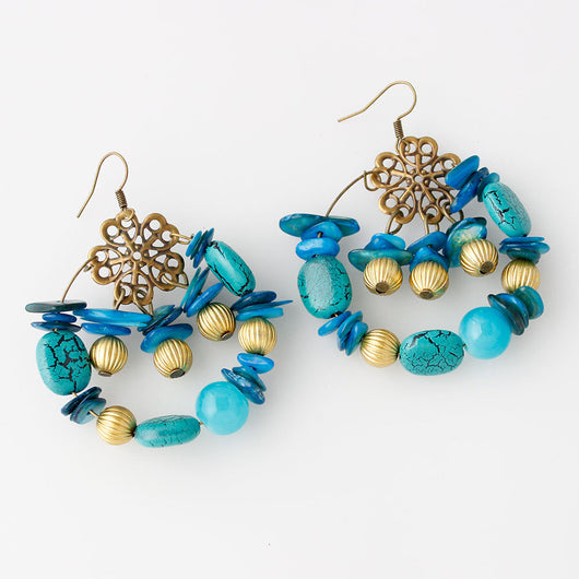 Aretes Bohemios Artesanales con Cuentas de Colores - Image 17