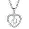 26-letter zircon heart necklace26-letter zircon heart necklace Plateado U