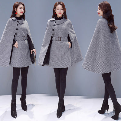 Capa de Lana Elegante - Abrigo Tipo Poncho - Image 3