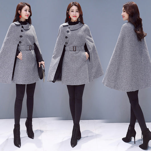 Capa de Lana Elegante - Abrigo Tipo Poncho - Image 3