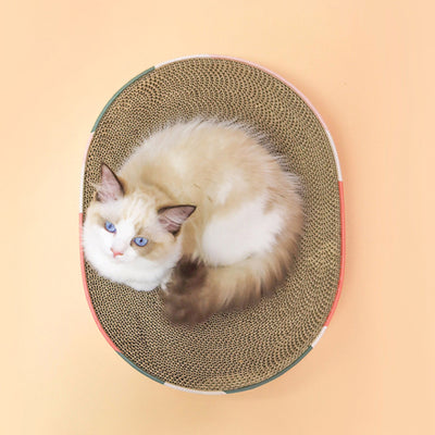 Rascador Ondulado Ovalado para Gatos - Afilador de Garras - Image 13