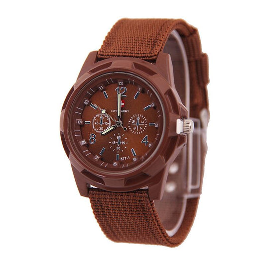 Reloj Militar Deportivo con Correa Tejida - Movimiento de Cuarzo Profesional - Image 3