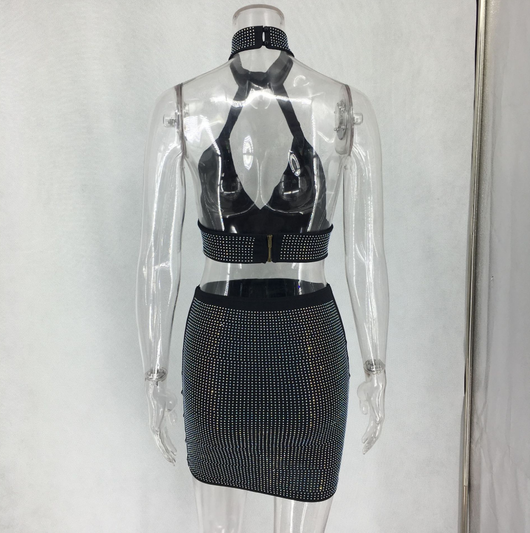 Conjunto de Dos Piezas con Diamantes para Mujer - Image 5
