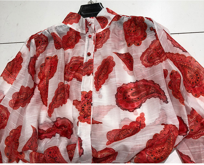 Conjunto de 2 Piezas: Blusa con Mangas Farol + Short en Tela Slub Tencel - Image 5