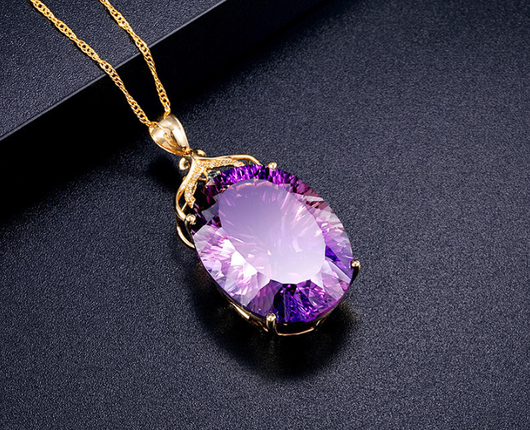 Cadena de Suéter con Colgante de Amatista - Image 10