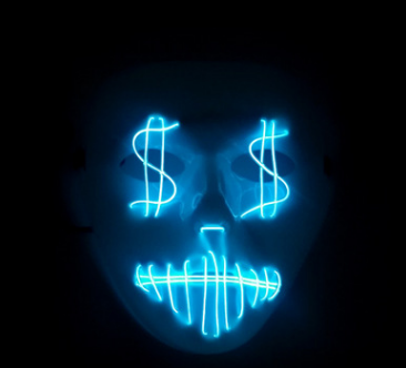 Máscara de Fiesta LED con Diseño de Dólar - Image 4