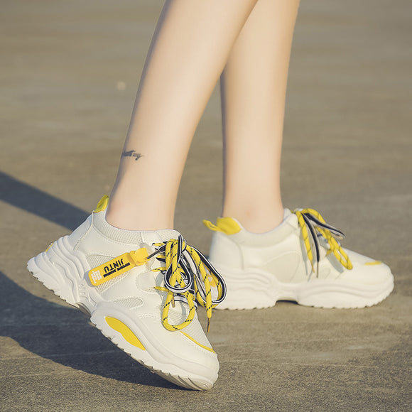 Zapatillas Deportivas Plataforma Blancas