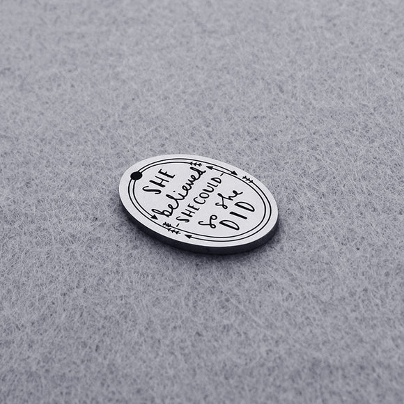 Etiqueta Personalizable de Acero Titanio