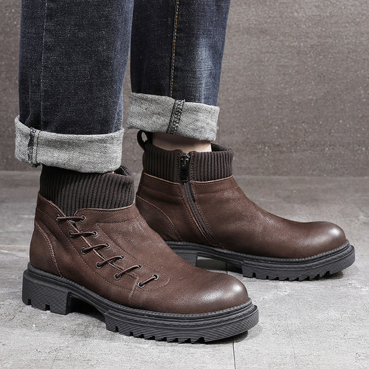Botas Altas de Trabajo Estilo Británico para Hombre - Image 2