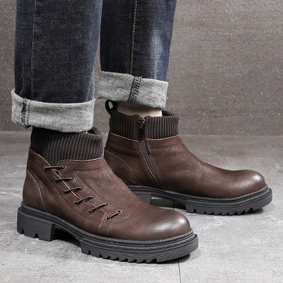 Botas Altas de Trabajo Estilo Británico para Hombre - Image 2