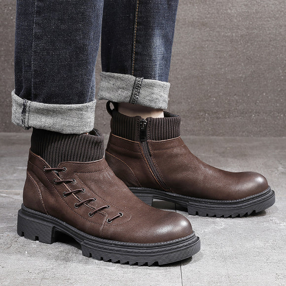 Botas Altas de Trabajo Estilo Británico para Hombre