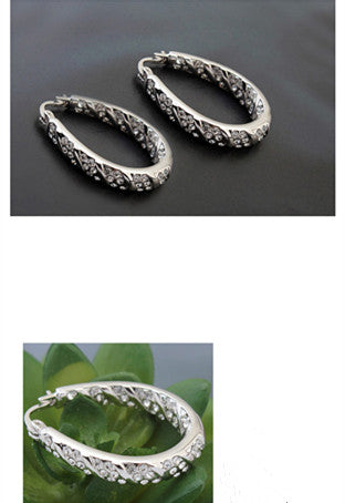 Aretes Ovalados de Cristal y Diamante - Image 4