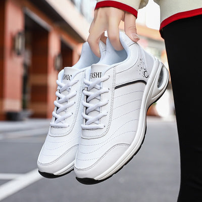 Zapatillas Deportivas para Mujer de Cuero con Suela Gruesa y Transpirabilidad - Image 5