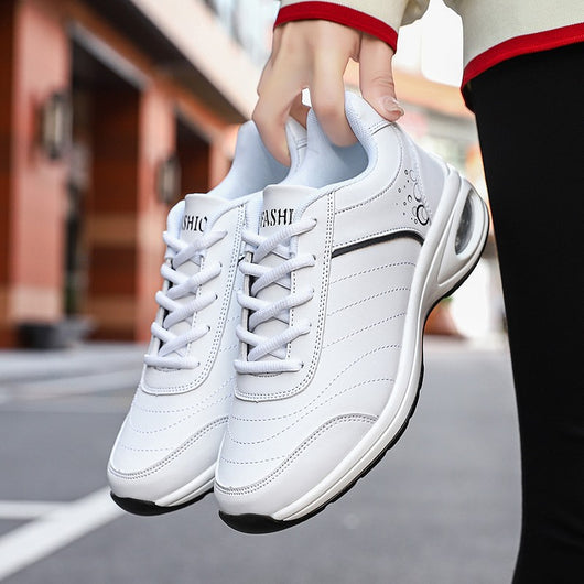 Zapatillas Deportivas para Mujer de Cuero con Suela Gruesa y Transpirabilidad - Image 5