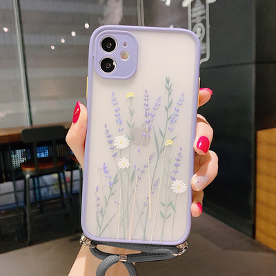 Funda para iPhone XS Max con Correa Floral Lavanda - Image 3