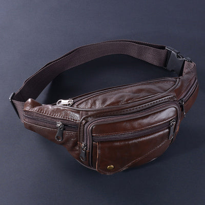 Bolsa Cruzada de Cuero para Hombre - Grande, Multifuncional y Resistente