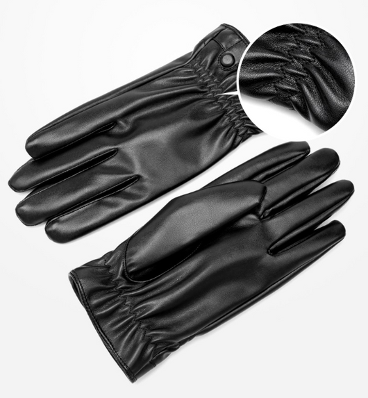 Guantes de Invierno de Cuero PU para Hombre, Cálidos y para Pantalla Táctil - Image 11