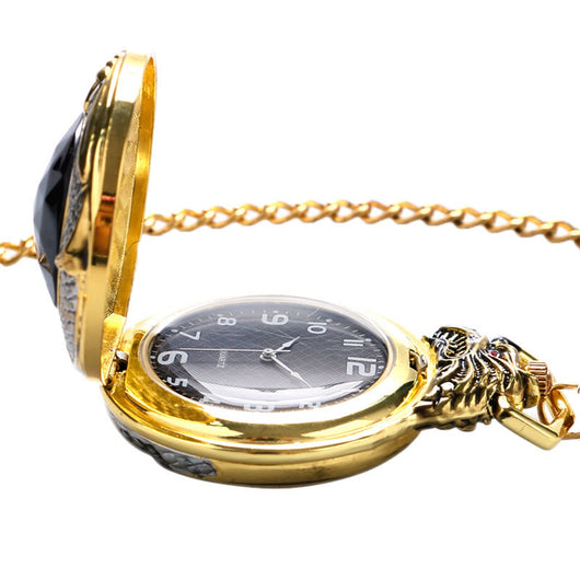Reloj de Bolsillo Dragón Dorado Vintage - Image 4