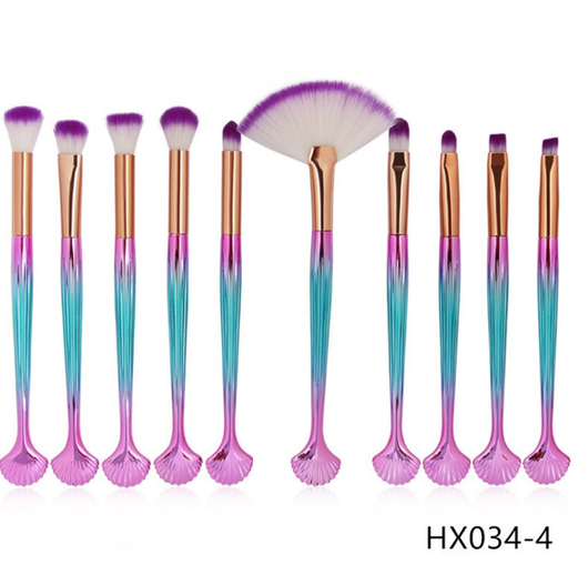 Set de Brochas de Maquillaje Shell - Cerdas Púrpura - Image 6
