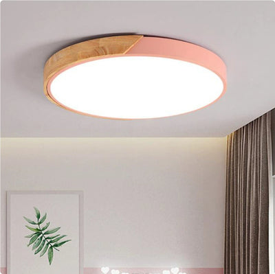 Lámpara de Techo LED Macaron Redonda para Dormitorio - Image 6