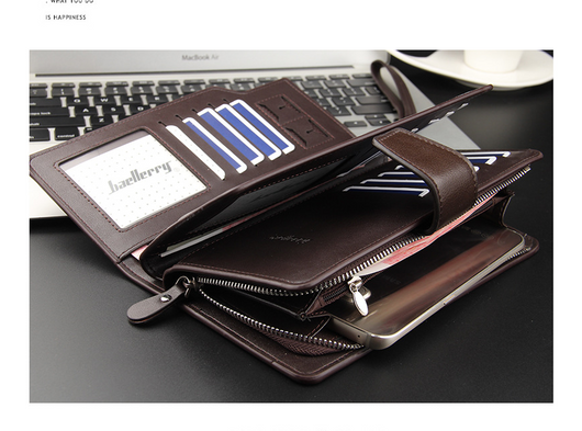 Billetera Larga Multifunción para Hombre - Cartera Organizadora con Monedero - Image 4