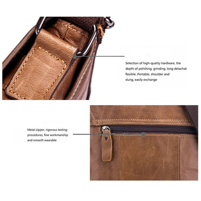 Bolsa Crossbody Ejecutiva de Cuero Vacuno con Compartimento Vertical - Image 2