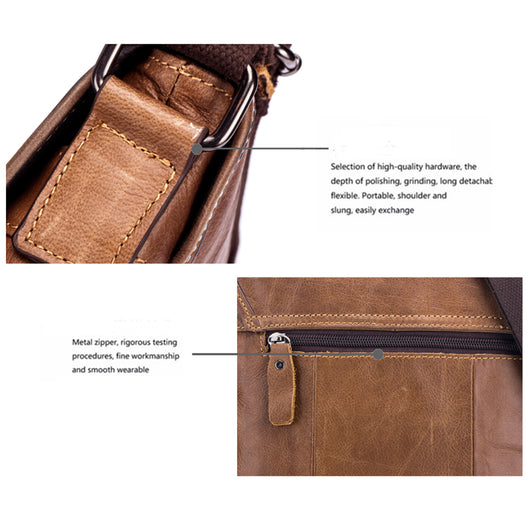 Bolsa Crossbody Ejecutiva de Cuero Vacuno con Compartimento Vertical - Image 2