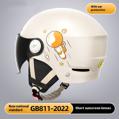 Casco de Moto Eléctrica Semiabierto de Seguridad Unisex Verano - Image 7