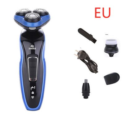 Afeitadora Eléctrica 4 en 1 con Triple Hoja y Recortadora Recargable para Hombre - Image 8
