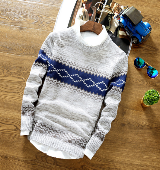 Suéter de Cuello Redondo para Hombre - Pullover Trendy Estudiante - Image 2