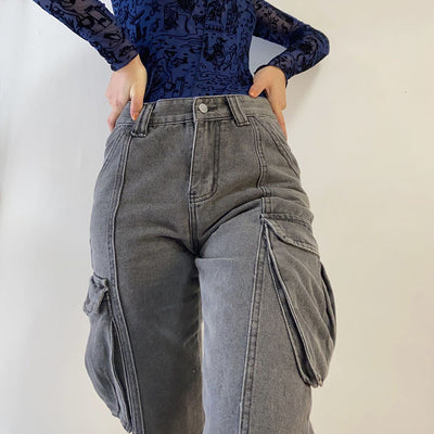 Jeans Casuales Multibolsillos con Efecto Desgastado - Image 20