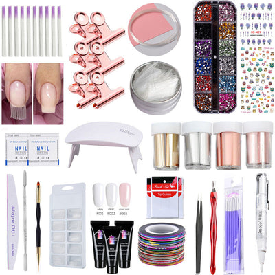 Kit Profesional de Adhesivo para Uñas Postizas con Fibra de Vidrio