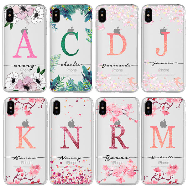 Funda Blanda Personalizada con Letra para Móvil