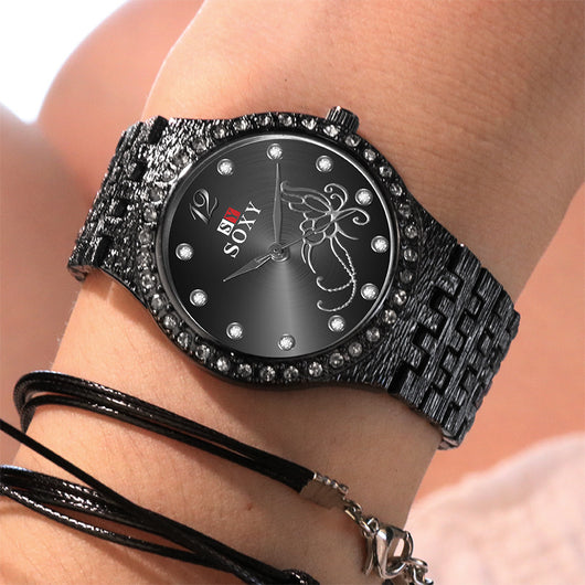 Reloj para Dama Casual con Diseño de Flores y Mariposas - Image 7