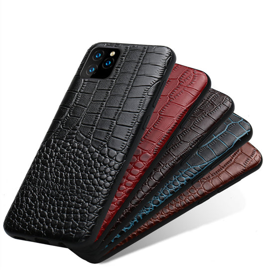Funda de Cuero Genuino Compatible con Apple