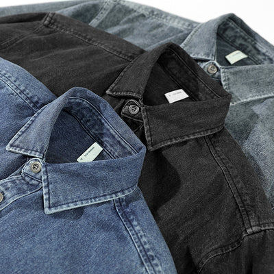 Camisa Denim Holgada con Hombros Caídos para Hombre - Image 5