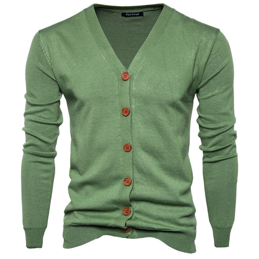Suéter Cardigan Básico Hombre Otoño Invierno - Diseño Suelto y Versátil