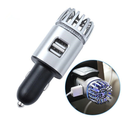 Cargador de Auto 2 en 1 con Purificador de Aire