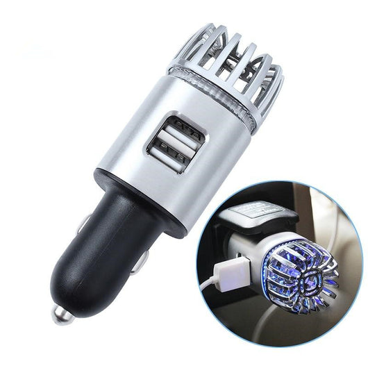 Cargador de Auto 2 en 1 con Purificador de Aire