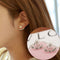 Female little daisy flower pearl earrings Daisy Plateado