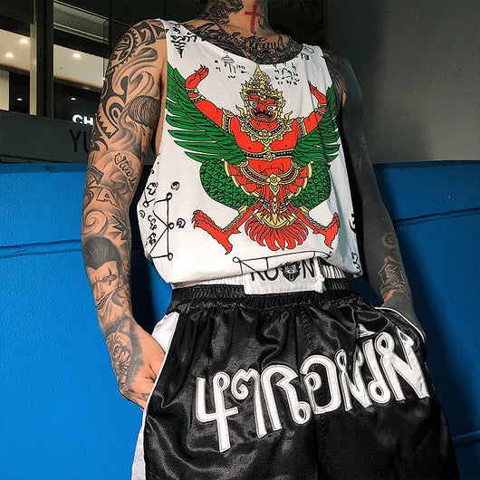 Shorts de Boxeo Bordados High Street - Image 6