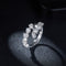 Anillo de Plata 925 con Moissanita Gota de Agua y Baño de Oro 18K