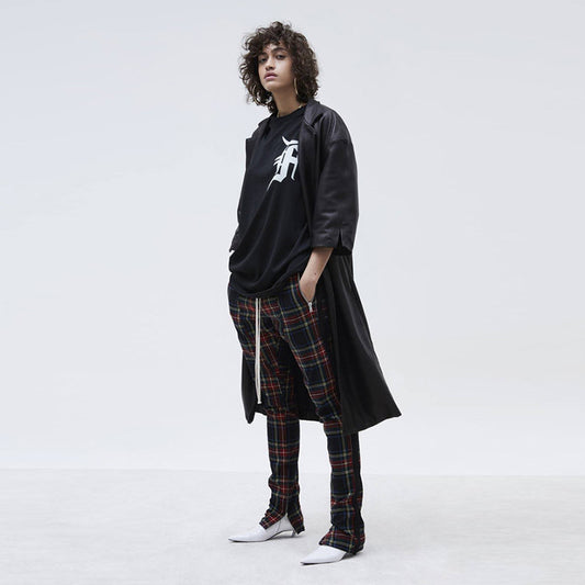 Pantalones Casuales de Cuadros con Cierre para Otoño e Invierno