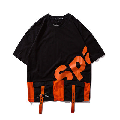 Camiseta Holgada Hip-hop con Bolsillos Decorativos - Image 3