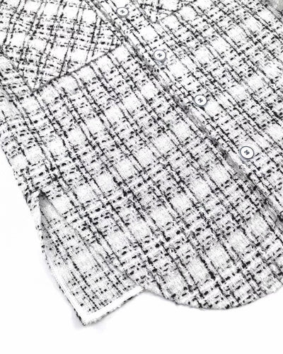 Camisa de Cuadros con Hilo Plateado Tejido para Hombre y Mujer - Image 19