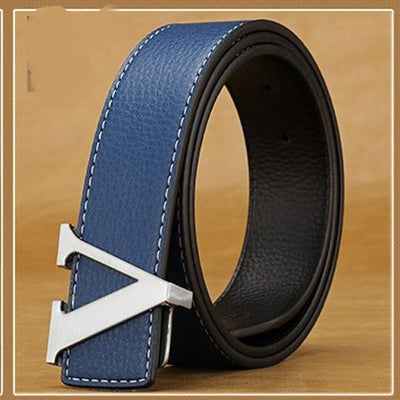 Cinturón de Cuero para Hombre con Hebilla de Letras - Image 5