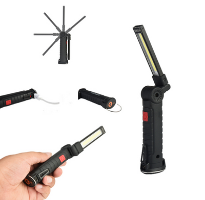Linterna Táctica LED COB Recargable USB Impermeable con Imán y Gancho - Image 6