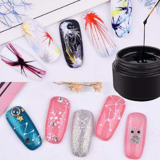 Gel de Uñas Elástico para Diseños Spider y Arte Creativo - Image 2